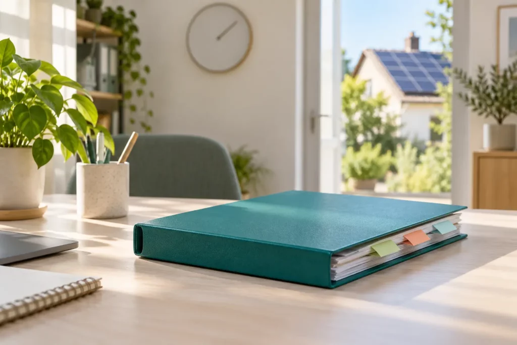 Illustration du suivi administratif d’un dossier photovoltaïque
