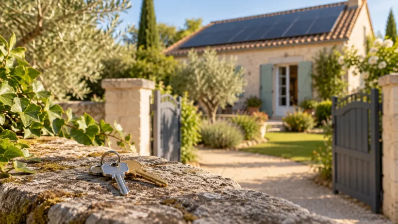 Illustration de la vente d’une maison équipée de panneaux solaires